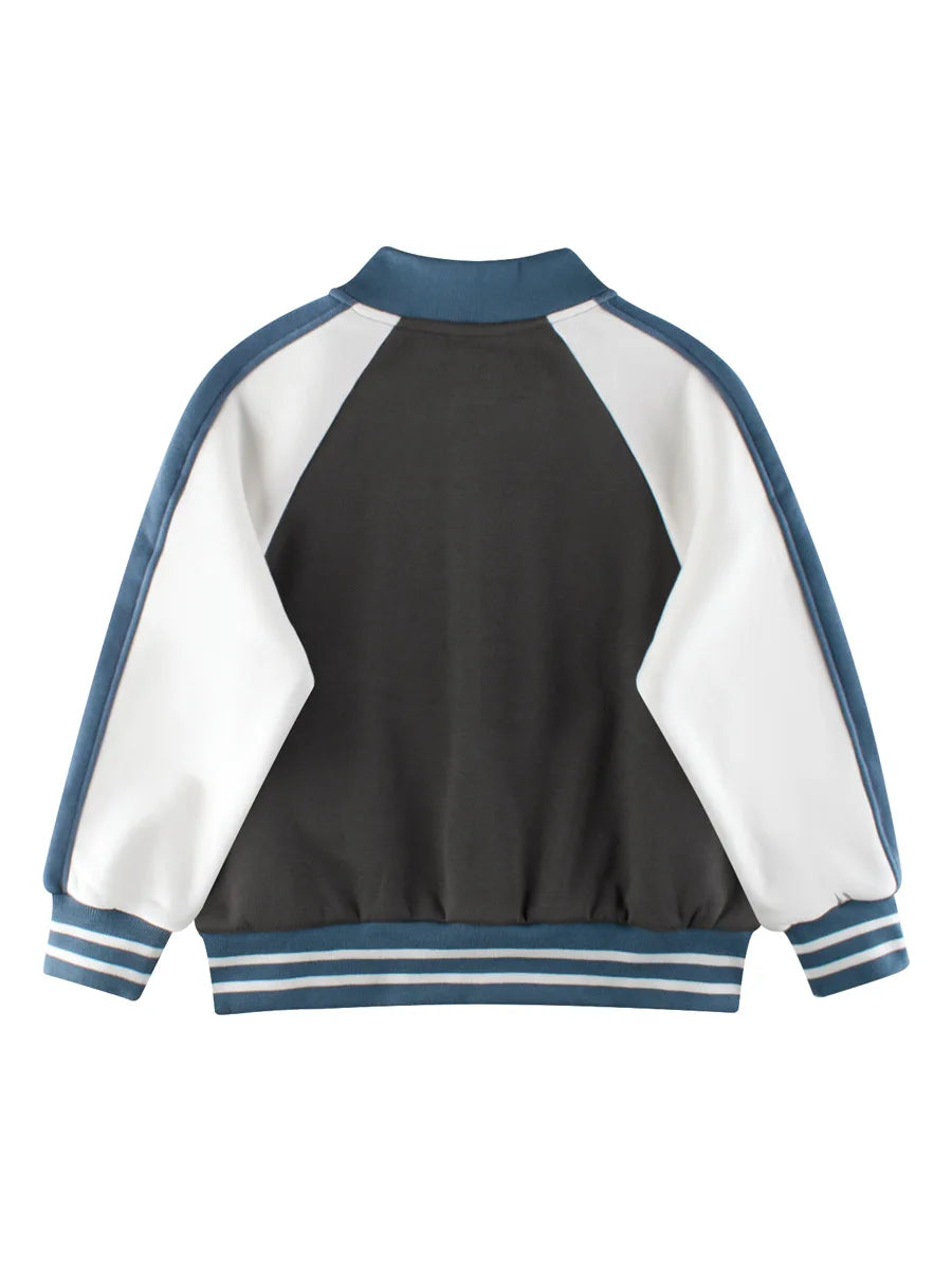2024 Autumn Winter High Qualify Jacket for Boys Girls Fleece Cotton Zipper Casual Cartoon Baseball Capsule Coat Outerwear