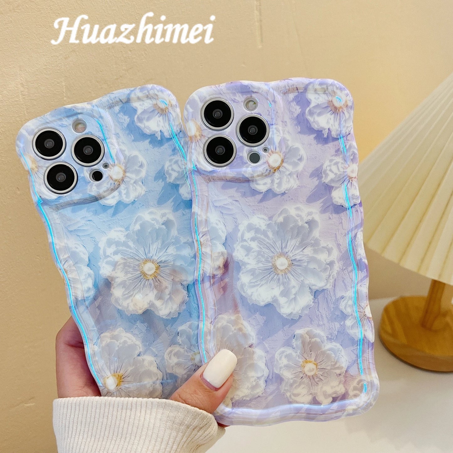 Luxury Laser Flowers Glitter iPhone Case For iPhone 11 12 13 15 16 17 Pro Max Air Plus Fashion Silicone Shockproof Bumper Cover