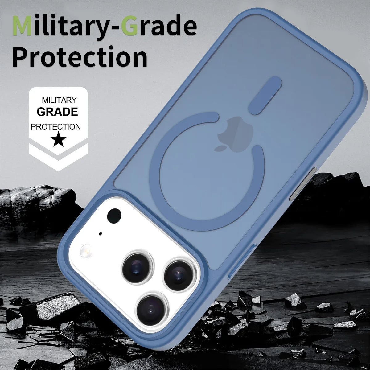Fit iPhone 17 Pro Matte Case,Compatible with MagSafe Shockproof Protection Translucent Cover For iPhone 17 Air/17 Pro Max/17