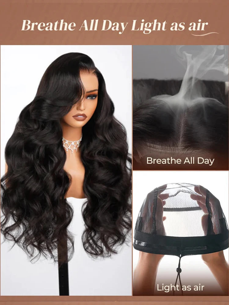 13x6 Bye Bye Knots Glueless Wigs Human Hair Ready to Wear Bone Straight Lace Front Wig Human Hair Wig Bleached Knots Megalook