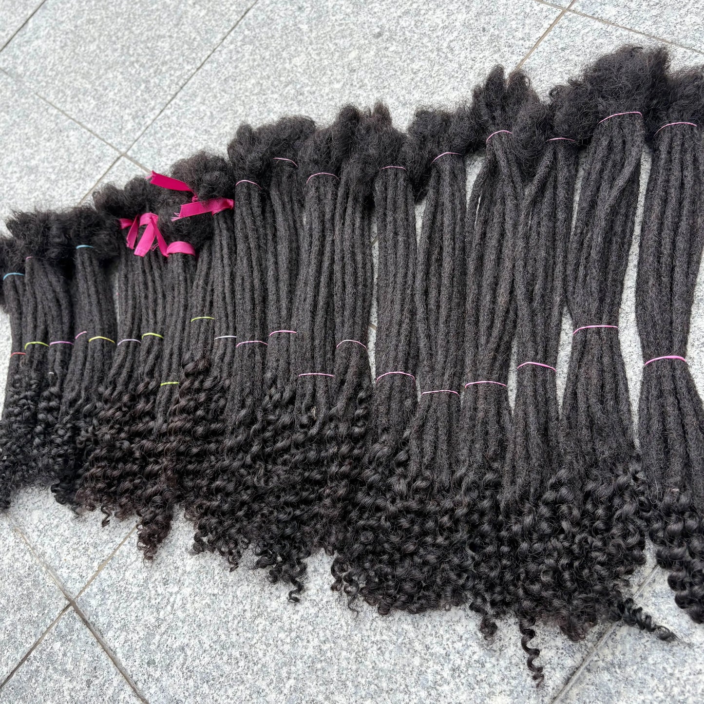 50 Strands 8-14inch Natural Loc Extension Human Hair with Curly Ends  100% Human Hair Loc Dreadlock Extension for Men Women Kids