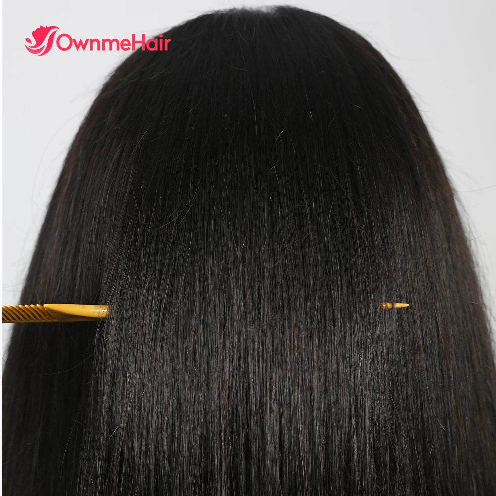 13x6 Bye Bye Knots Glueless Wigs Human Hair Ready to Wear Bone Straight Lace Front Wig Human Hair Wig Bleached Knots Megalook