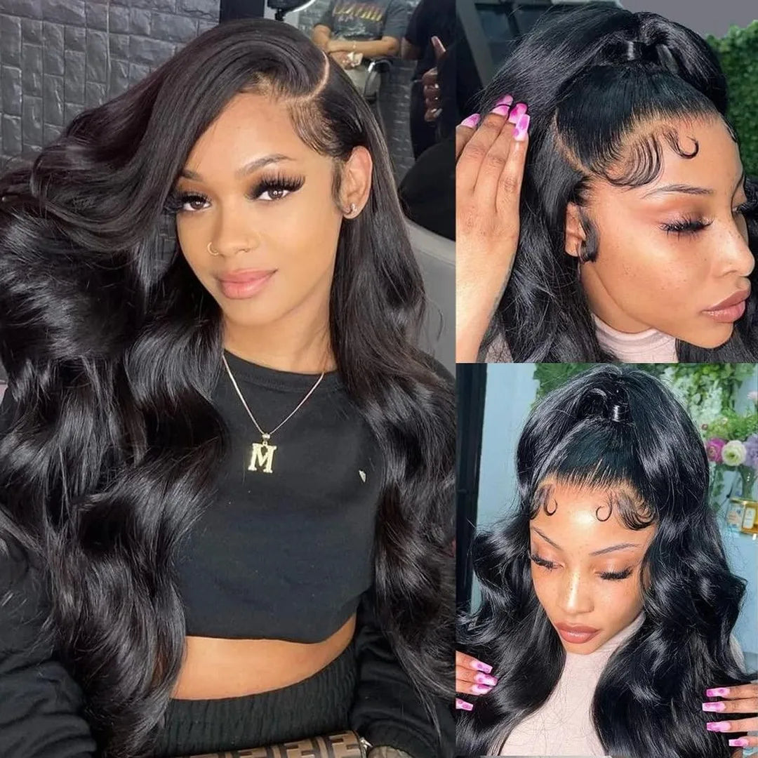13x6 Bye Bye Knots Glueless Wigs Human Hair Ready to Wear Bone Straight Lace Front Wig Human Hair Wig Bleached Knots Megalook
