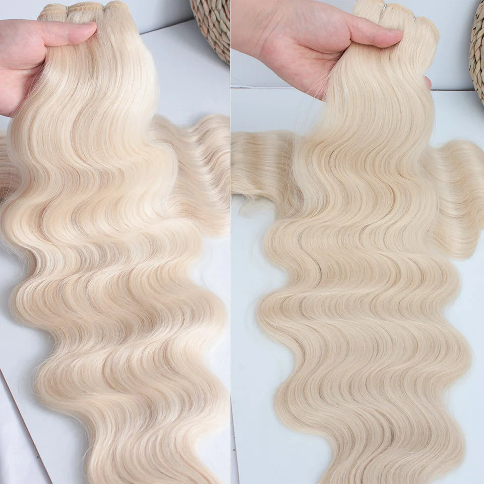 Russia Heat Resistant Synthetic Fiber Hair Extensions Natural Soft Body Wave Ponytail Hair Bundles 30inch 200g Thick For Women