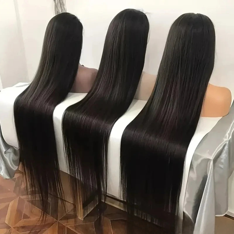 10x4 Glueless HD Lace Front Wigs 250% Silky Straight Human Hair Wigs Put On Go Halloween Glueless Wigs Straight 13x4 Lace Wigs
