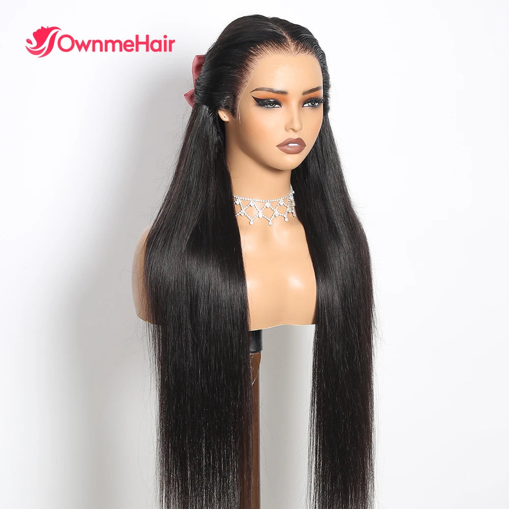 13x6 Bye Bye Knots Glueless Wigs Human Hair Ready to Wear Bone Straight Lace Front Wig Human Hair Wig Bleached Knots Megalook