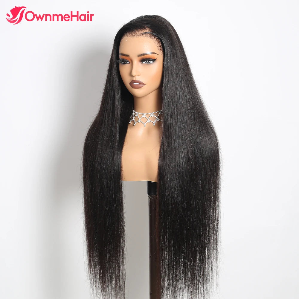 13x6 Bye Bye Knots Glueless Wigs Human Hair Ready to Wear Bone Straight Lace Front Wig Human Hair Wig Bleached Knots Megalook