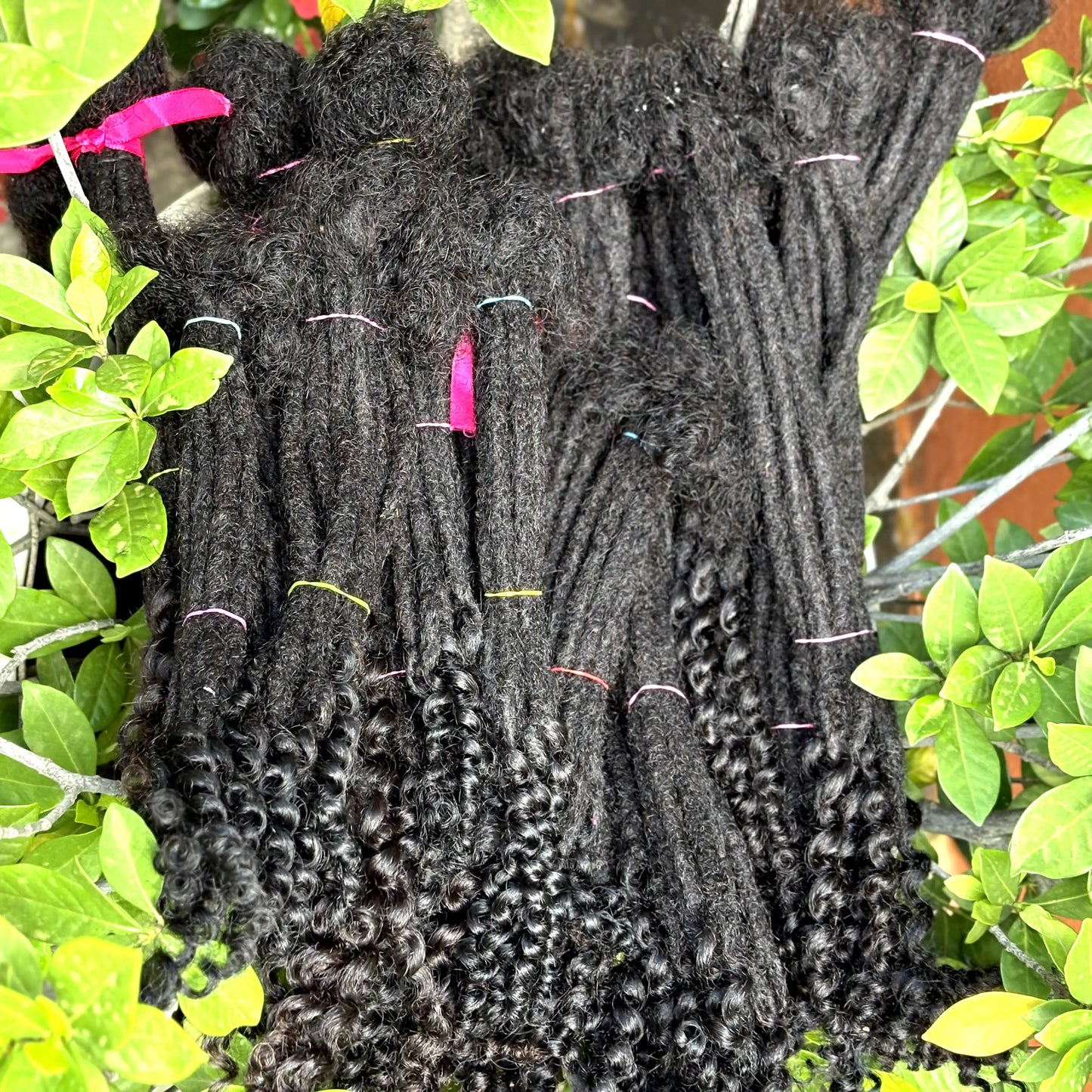 50 Strands 8-14inch Natural Loc Extension Human Hair with Curly Ends  100% Human Hair Loc Dreadlock Extension for Men Women Kids