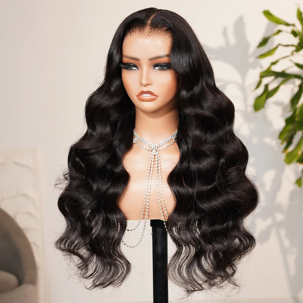 13x6 Bye Bye Knots Glueless Wigs Human Hair Ready to Wear Bone Straight Lace Front Wig Human Hair Wig Bleached Knots Megalook