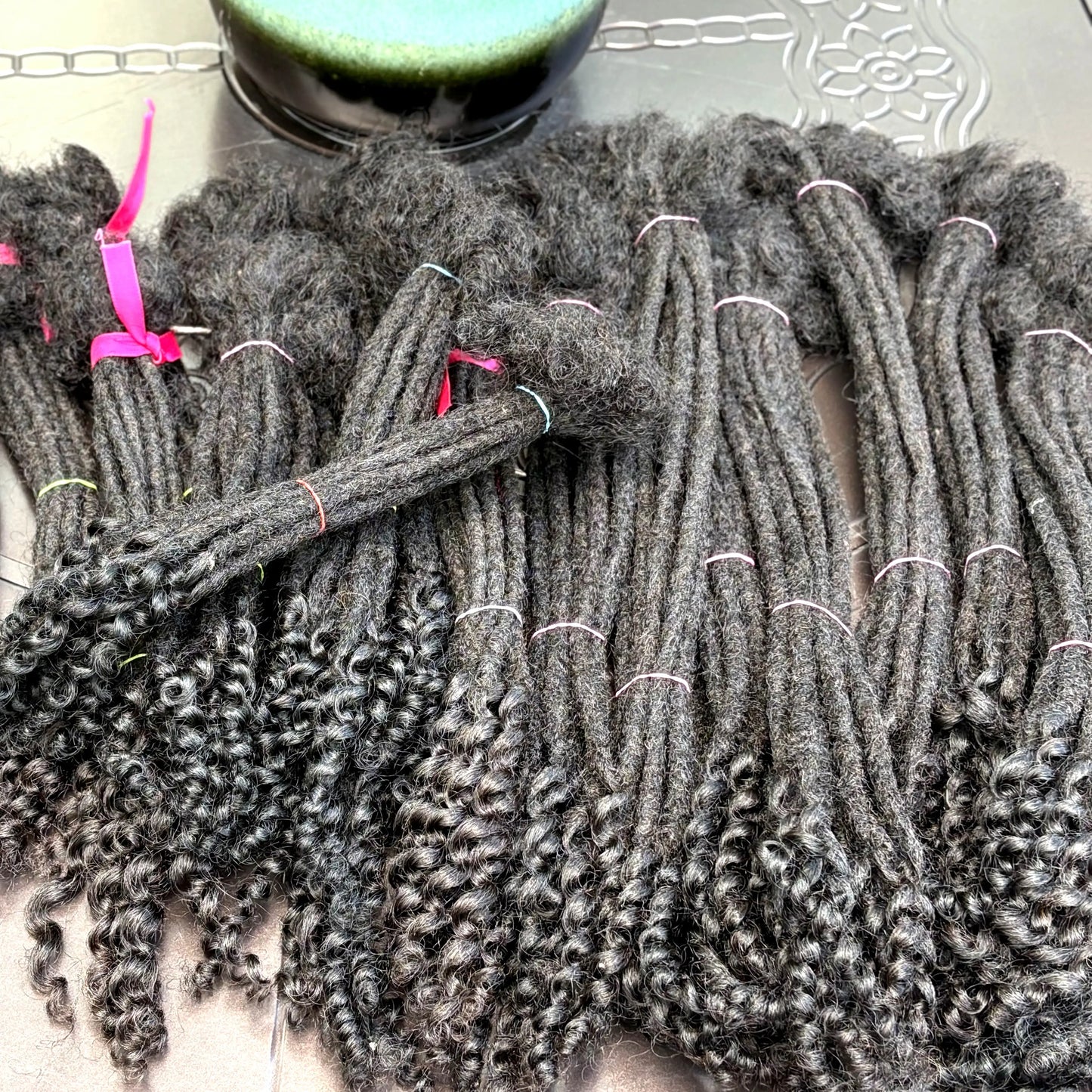 Loc Extension Human Hair with Curly Ends 8-14inch 100% Human Hair Handmade Inter Loc Dreadlock Extension for Men Women Kids