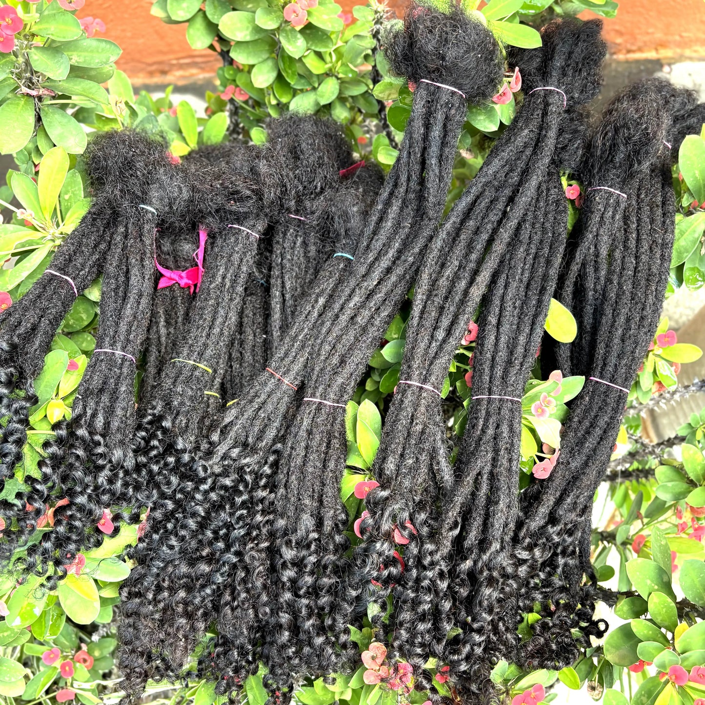 50 Strands 8-14inch Natural Loc Extension Human Hair with Curly Ends  100% Human Hair Loc Dreadlock Extension for Men Women Kids