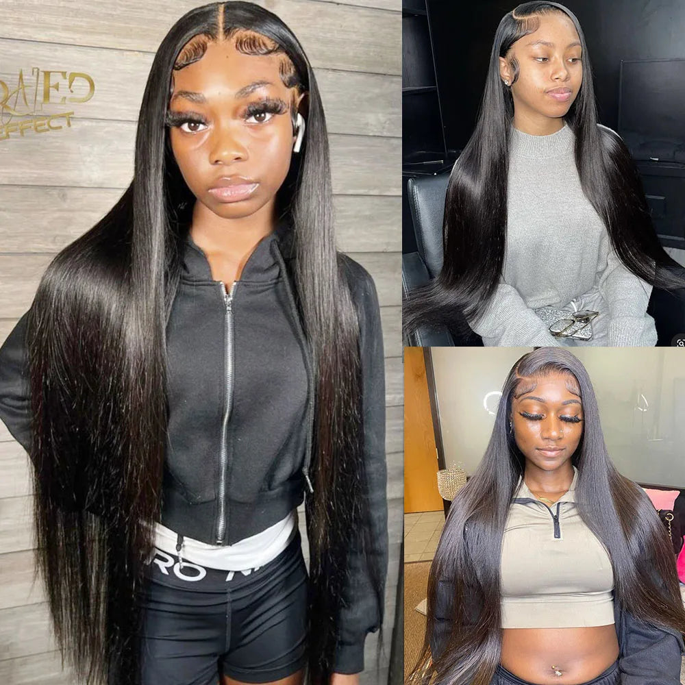 Straight Bundles Human Hair Weave Bundle Double Drawn Brazilian Remy Hair Extensions 30 32 Inch Raw Hair Bundles 100% Human Hair
