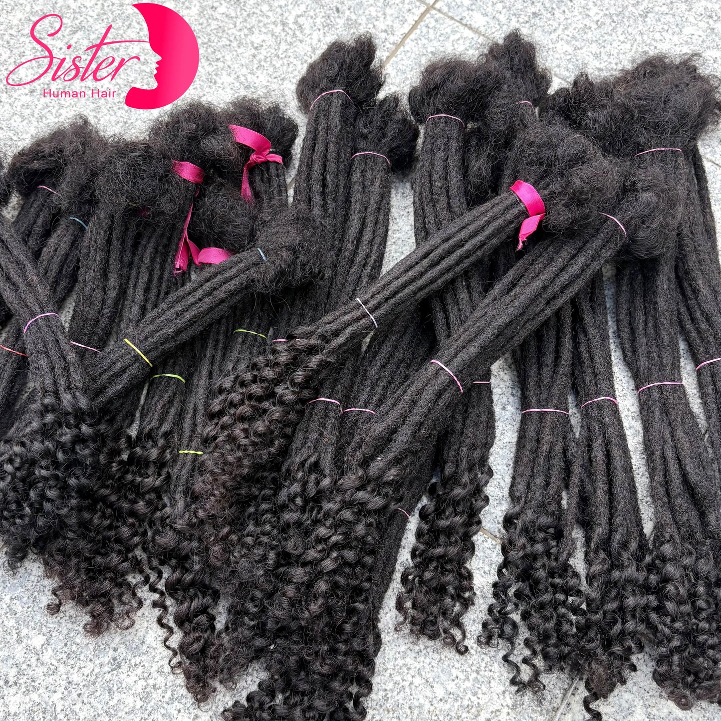 50 Strands 8-14inch Natural Loc Extension Human Hair with Curly Ends  100% Human Hair Loc Dreadlock Extension for Men Women Kids