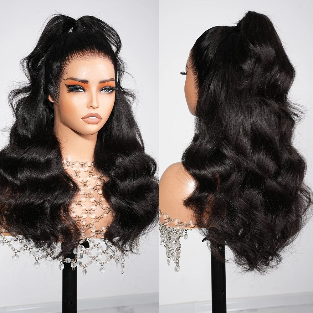 13x6 Bye Bye Knots Glueless Wigs Human Hair Ready to Wear Bone Straight Lace Front Wig Human Hair Wig Bleached Knots Megalook