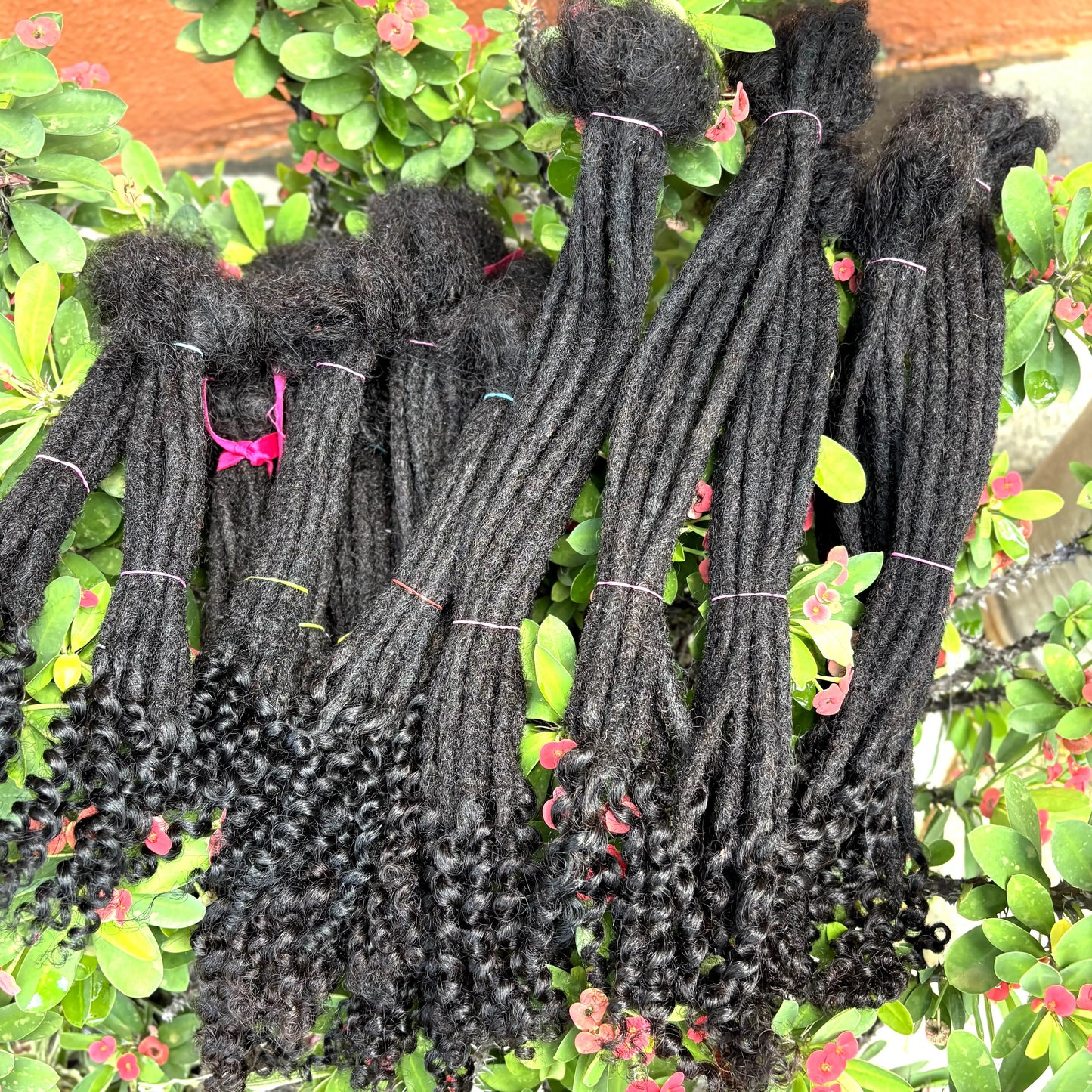 50 Strands 8-14inch Natural Loc Extension Human Hair with Curly Ends  100% Human Hair Loc Dreadlock Extension for Men Women Kids