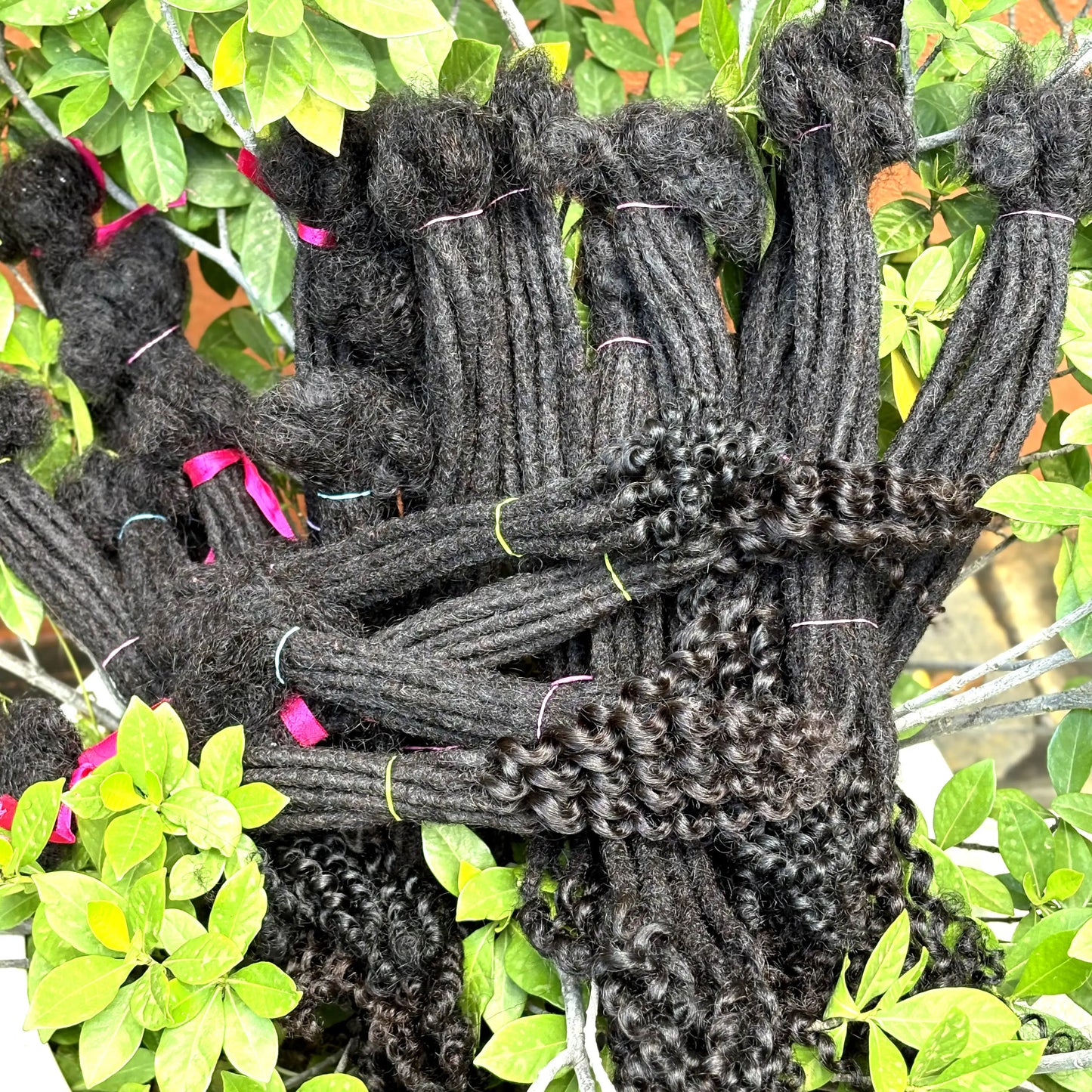 50 Strands 8-14inch Natural Loc Extension Human Hair with Curly Ends  100% Human Hair Loc Dreadlock Extension for Men Women Kids