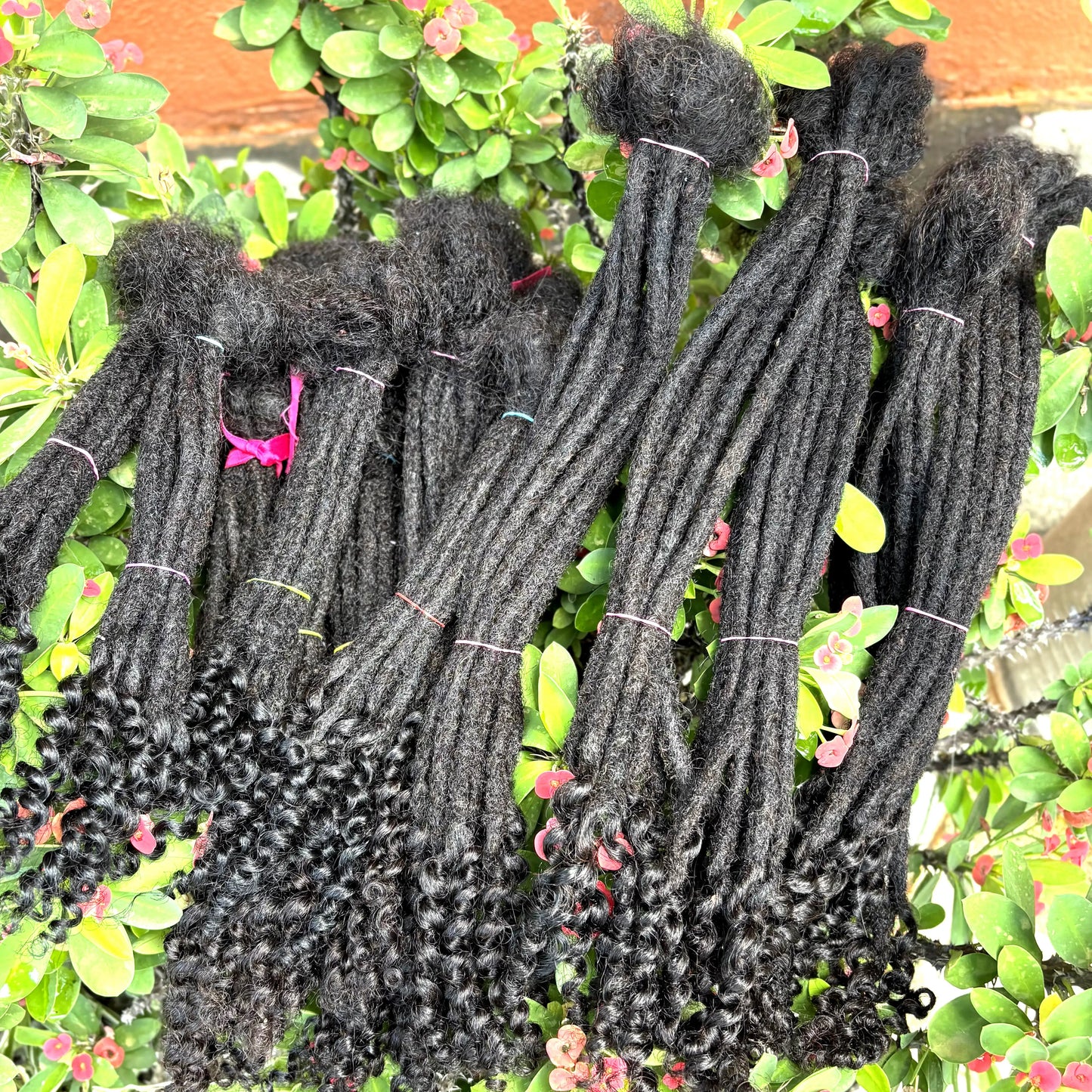 Loc Extension Human Hair with Curly Ends 8-14inch 100% Human Hair Handmade Inter Loc Dreadlock Extension for Men Women Kids