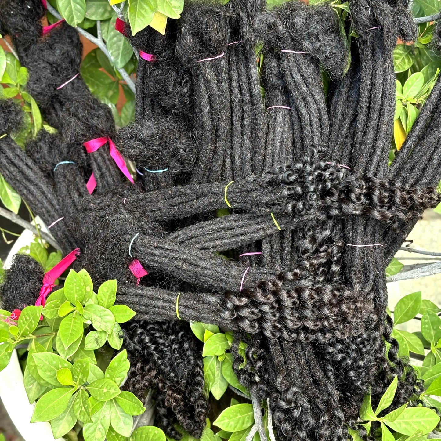 50 Strands 8-14inch Natural Loc Extension Human Hair with Curly Ends  100% Human Hair Loc Dreadlock Extension for Men Women Kids