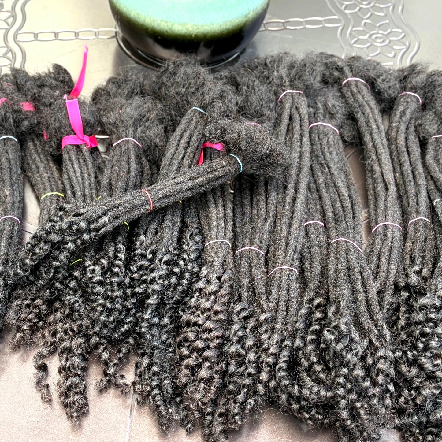 50 Strands 8-14inch Natural Loc Extension Human Hair with Curly Ends  100% Human Hair Loc Dreadlock Extension for Men Women Kids