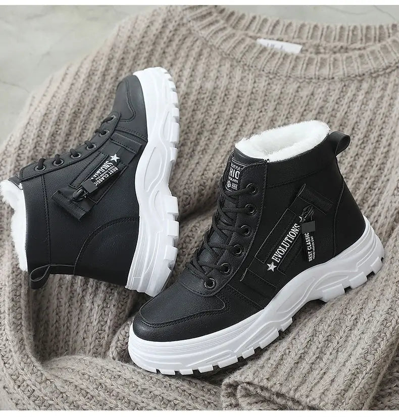 Winter Ladies Shoes  Lace up Women Sneakers Snow Ankle Boots Waterproof Warm Platform Botas woman footwear botas de mujer