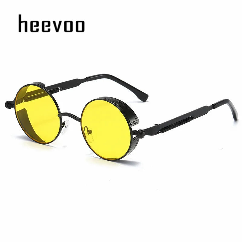 Metal Steampunk Sunglasses Men Women Fashion Round Glasses Brand Designer Vintage Sun Glasses High Quality Oculos de sol UV400