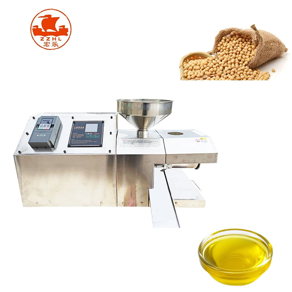 Automatic Sunflower Oil Pressing Machine Small Scale Home Use Peanut Sesame Coconut Oil Expeller Machine