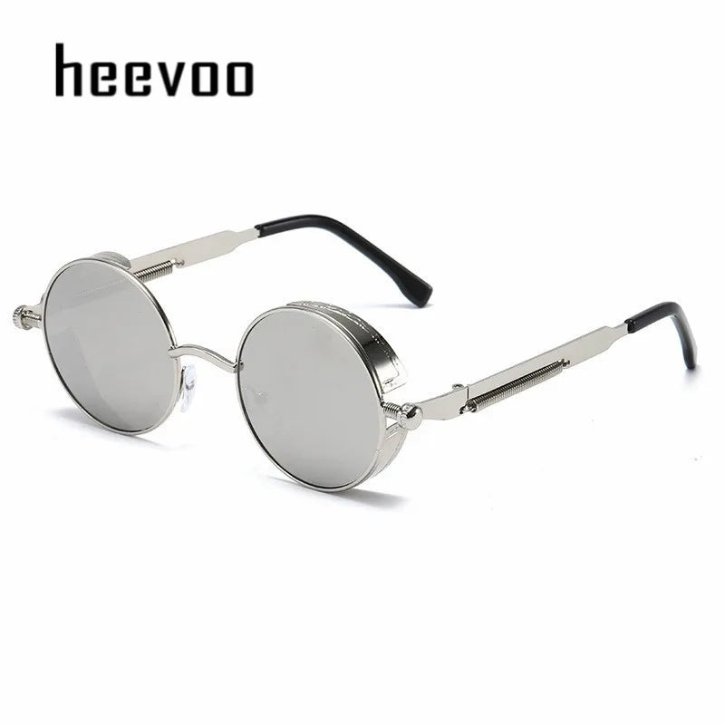 Metal Steampunk Sunglasses Men Women Fashion Round Glasses Brand Designer Vintage Sun Glasses High Quality Oculos de sol UV400