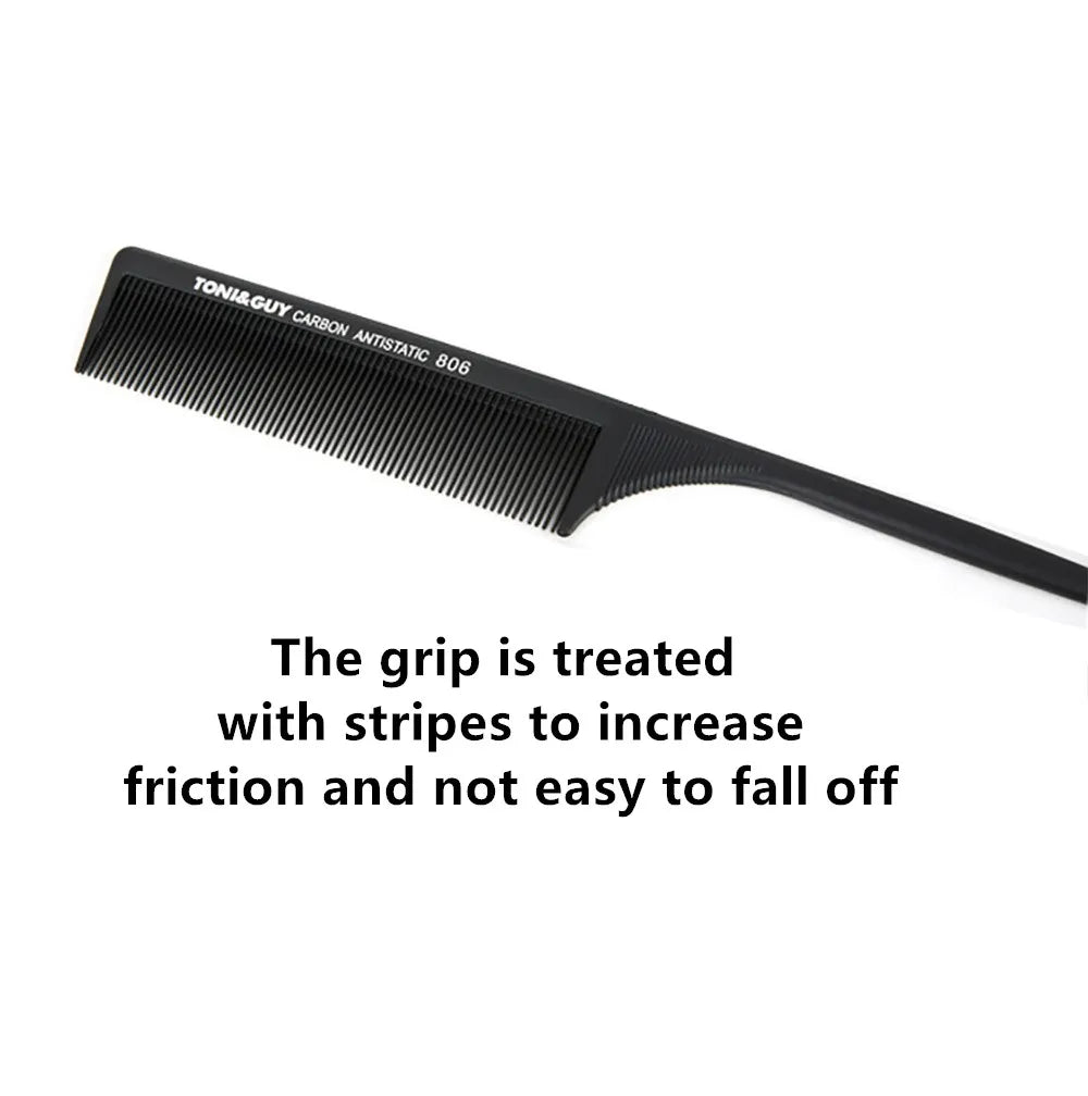 Hair Comb Anti-static Carbon Hair Brush Professional Pro Hairdressing Barbers Handle Brush Salon Hair Styling Tools