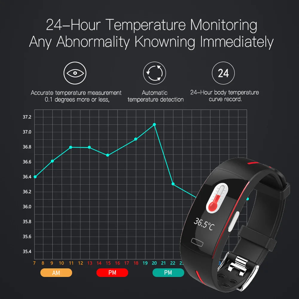 ECG+PPG Smart Bracelet Men Heart Rate Blood Pressure Oxygen Monitoring Healthy Smart Band IP67 Waterproof Sport Fitness Watch