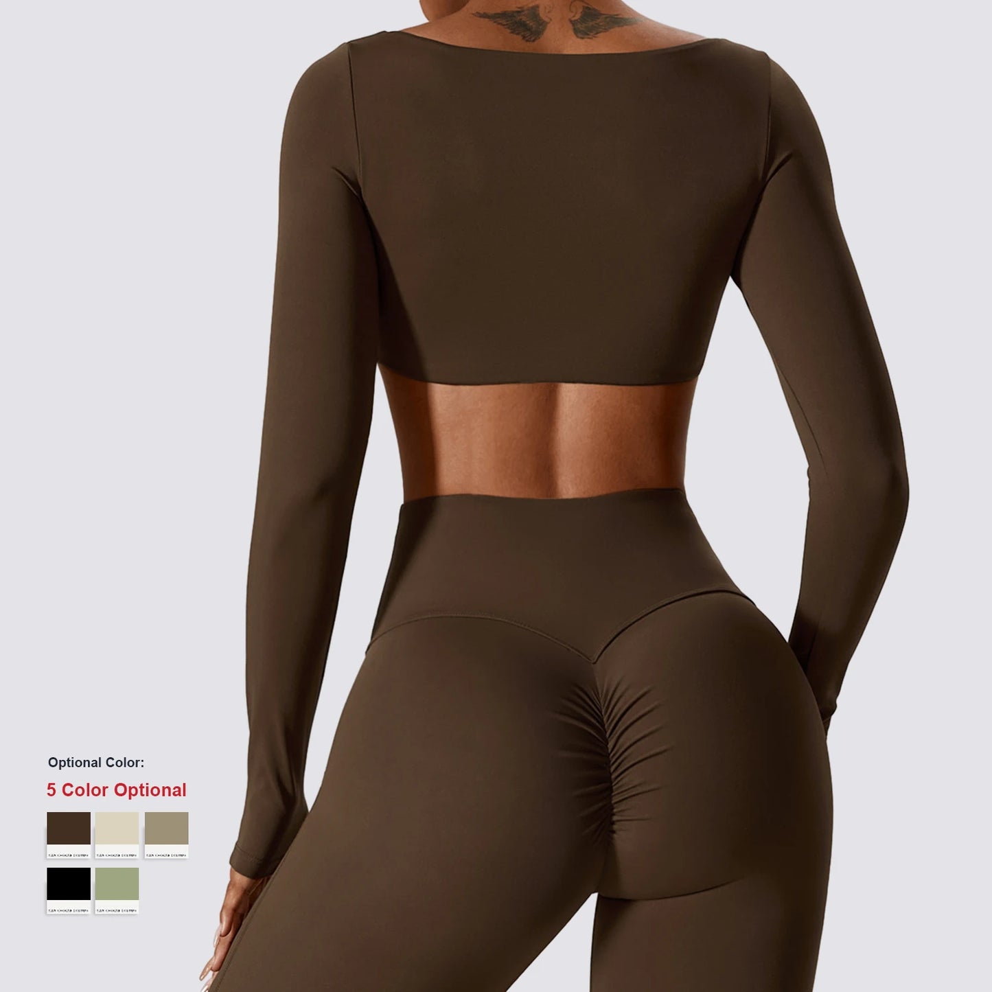 Sexy Naked Feeling Long Sleeve Yoga Clothes Outdoor Running Sports T-Shirt Quick Drying Tight Gym Workout Fitness Tops for Women