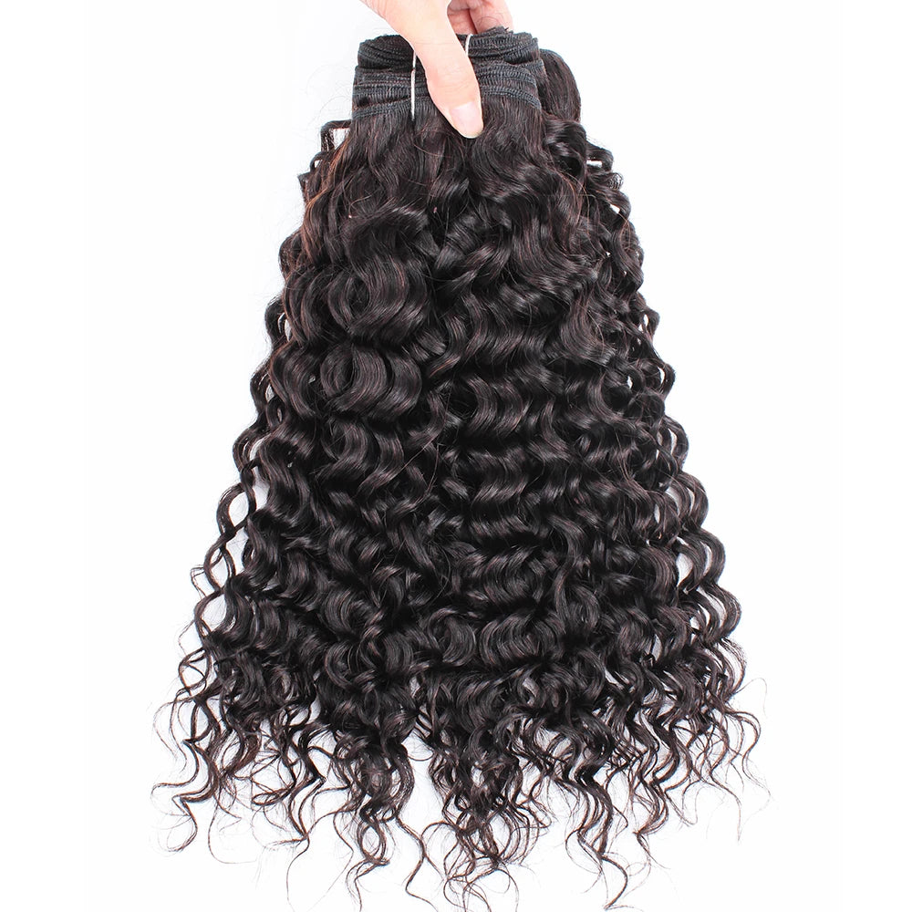 Natural Color Water Wave Hair Bundles 400g/Lot For Full Head Indian Curly Human Hair 10-30 Inches Remy Hair Extension
