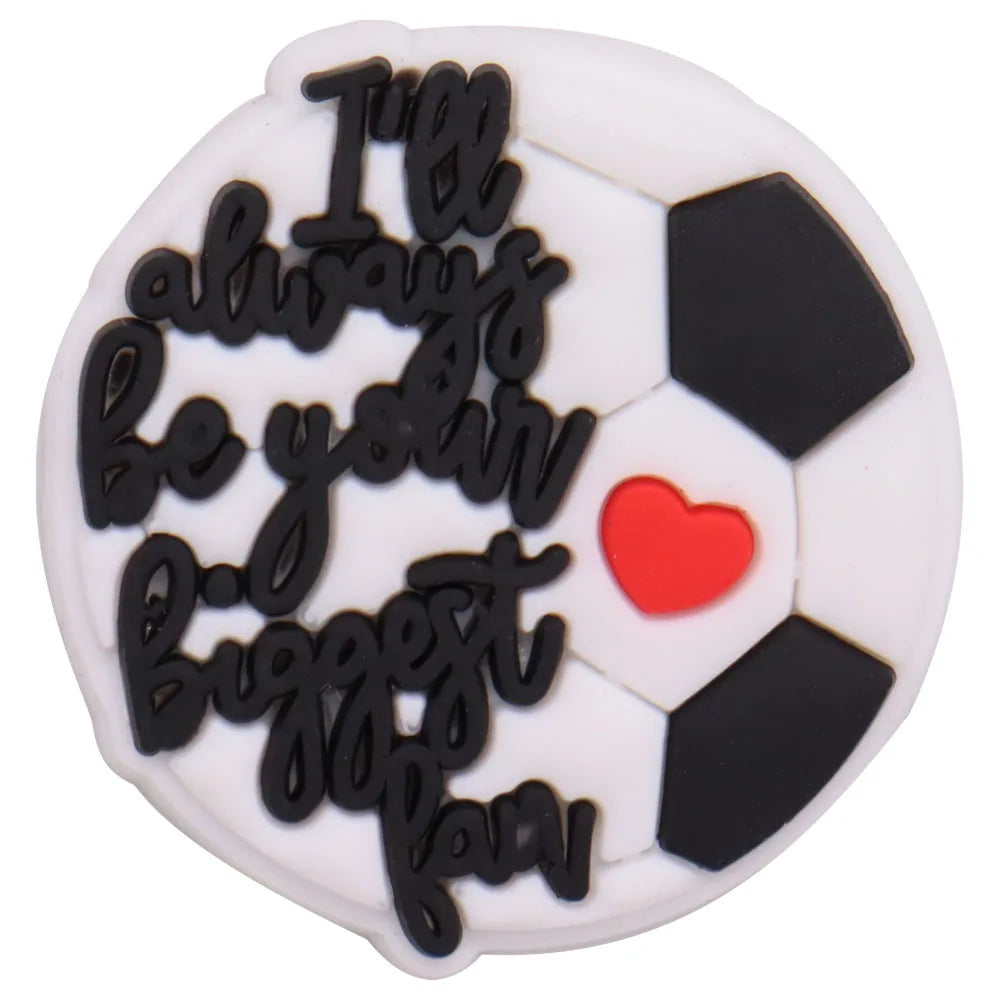 1-9PCS Sport Love Badminton Maniac PVC Shoe Charms For Clogs Pins Fit Wristbands Garden Shoes Button Decorations Kid Gift