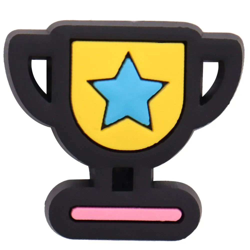 1-9PCS Sport Love Badminton Maniac PVC Shoe Charms For Clogs Pins Fit Wristbands Garden Shoes Button Decorations Kid Gift