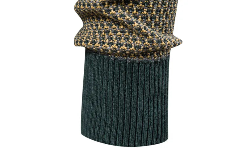 AIOPESON Cotton Spliced Pullovers Sweater Men Casual Warm O-neck Quality Mens Knitted Sweater Winter Fashion Sweaters for Men