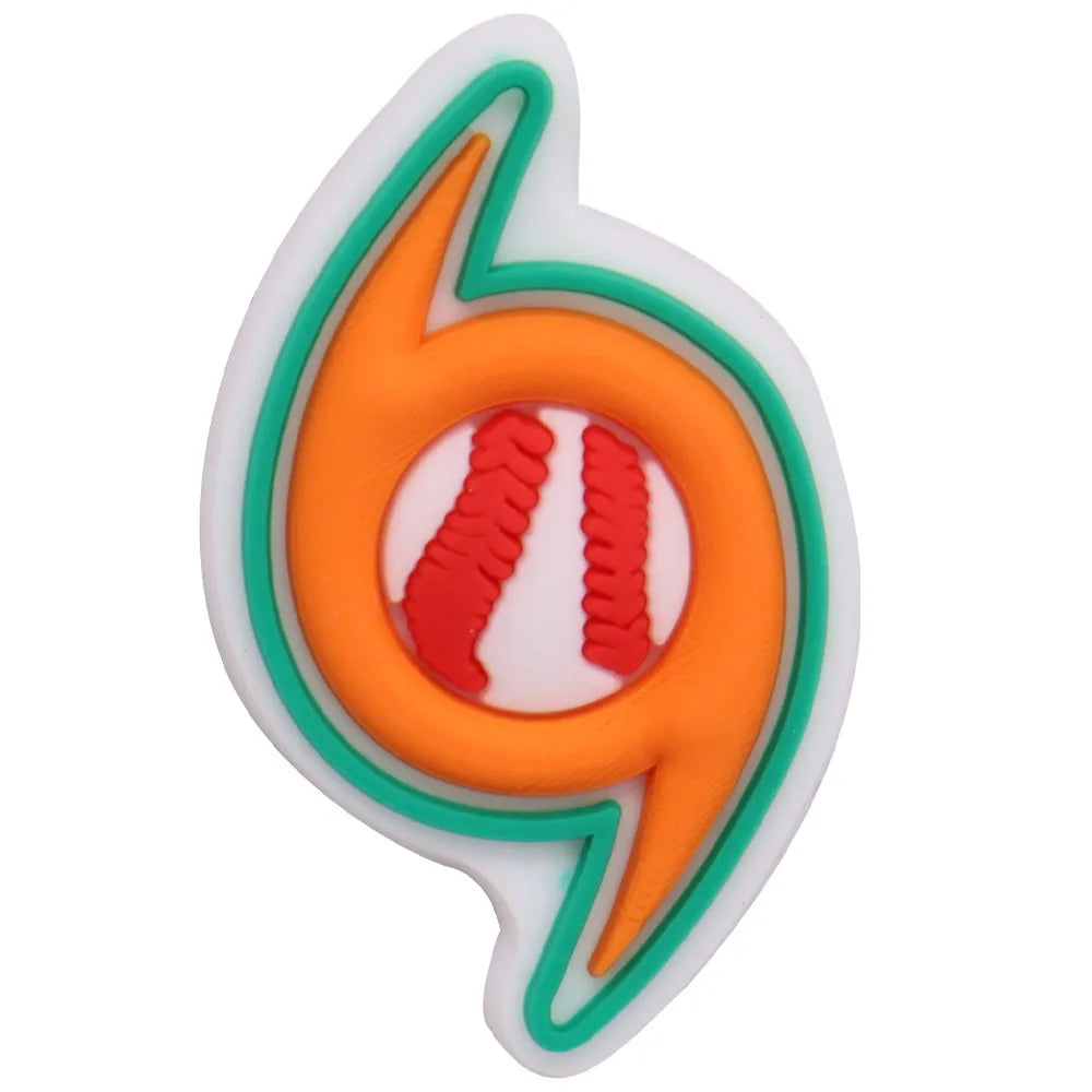 1-9PCS Sport Love Badminton Maniac PVC Shoe Charms For Clogs Pins Fit Wristbands Garden Shoes Button Decorations Kid Gift