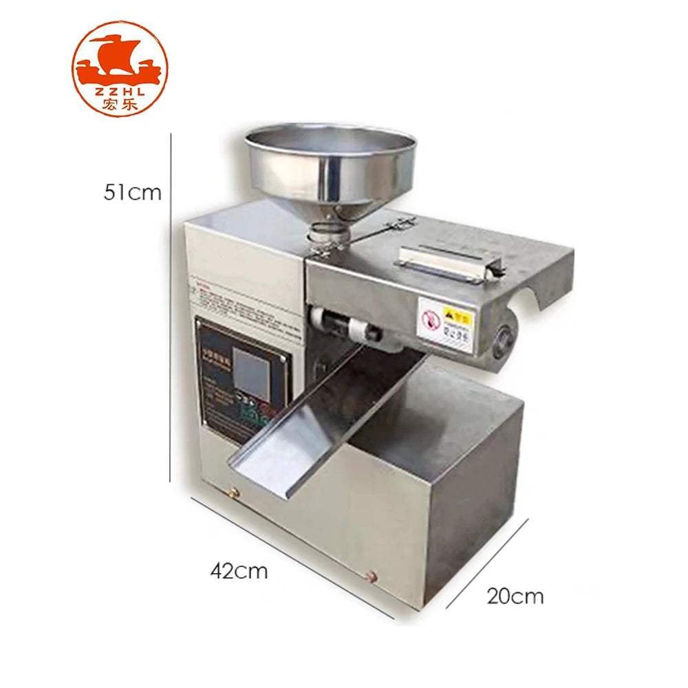 Automatic Sunflower Oil Pressing Machine Small Scale Home Use Peanut Sesame Coconut Oil Expeller Machine