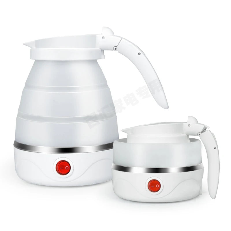 Travelling Folding Kettle Electric Silicone Water Kettles Mini 600ml  Portable Collapsible Tea Kettle