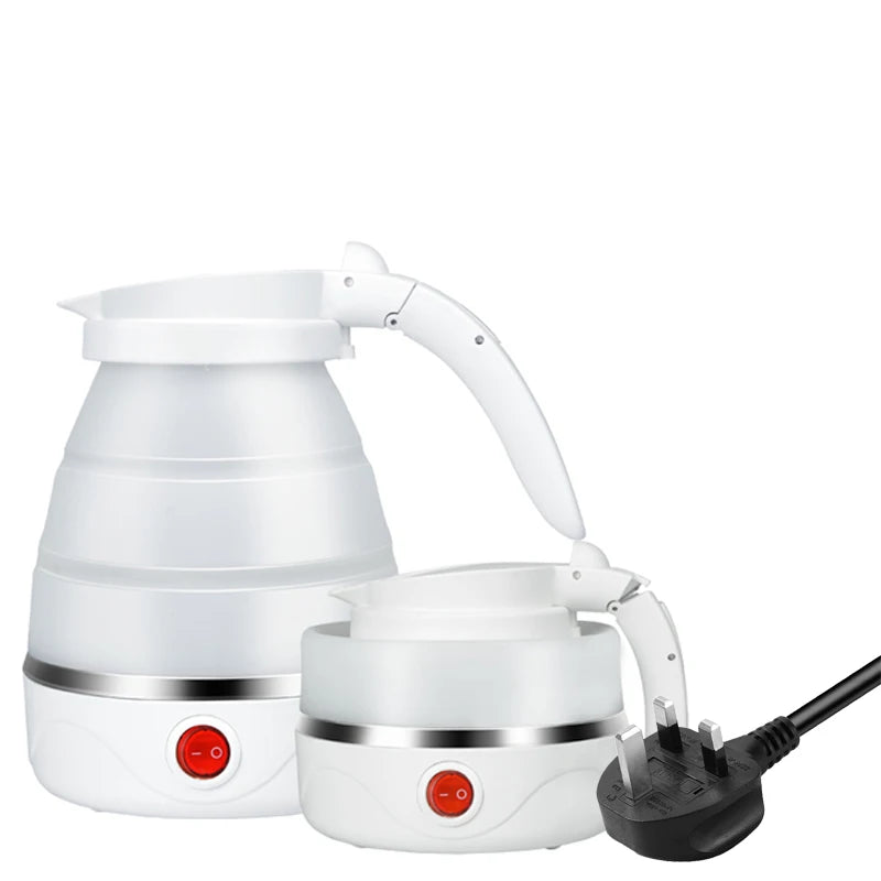 Travelling Folding Kettle Electric Silicone Water Kettles Mini 600ml  Portable Collapsible Tea Kettle