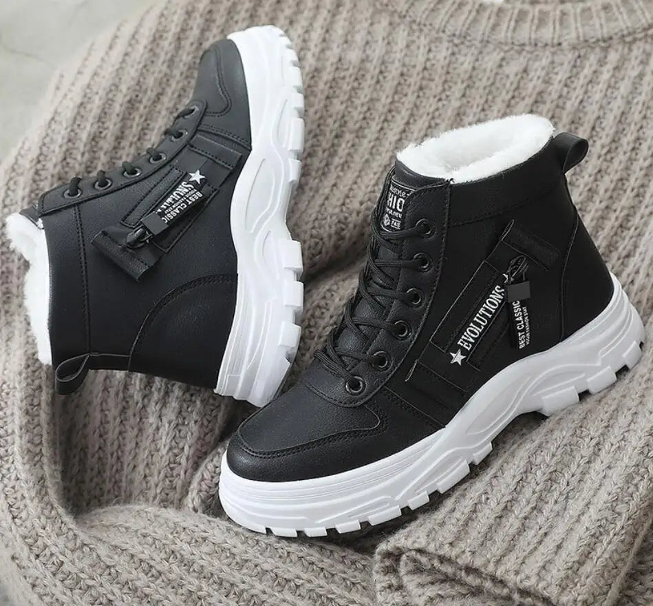Size 35-44 Women Warming Boots Outdoor Winter Plush Casual Shoes Wear Female Snow Boots Footwear Zapotos Mujer Warm Sneakers