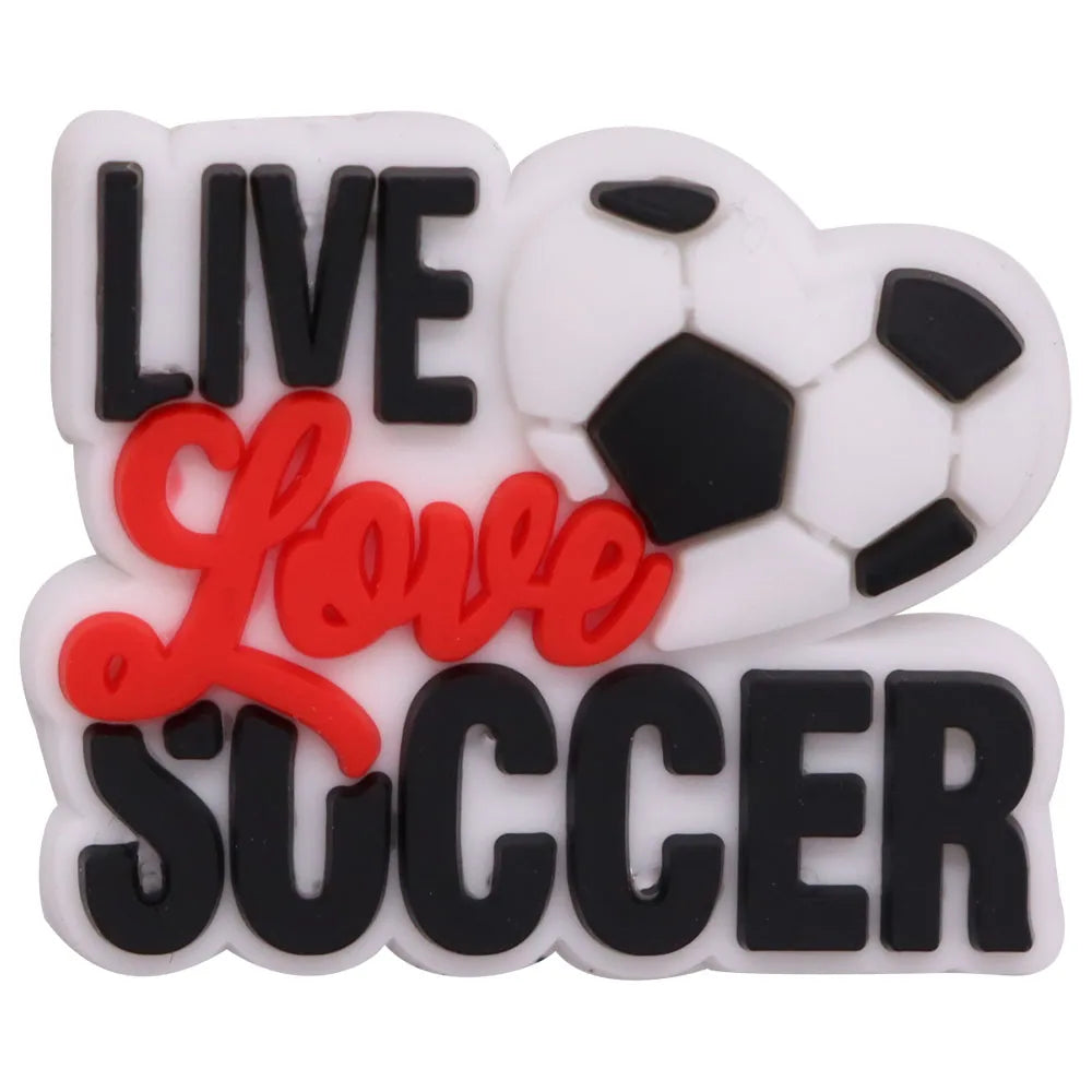 1-9PCS Sport Love Badminton Maniac PVC Shoe Charms For Clogs Pins Fit Wristbands Garden Shoes Button Decorations Kid Gift