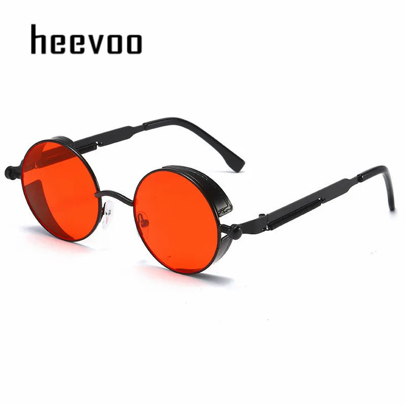 Metal Steampunk Sunglasses Men Women Fashion Round Glasses Brand Designer Vintage Sun Glasses High Quality Oculos de sol UV400