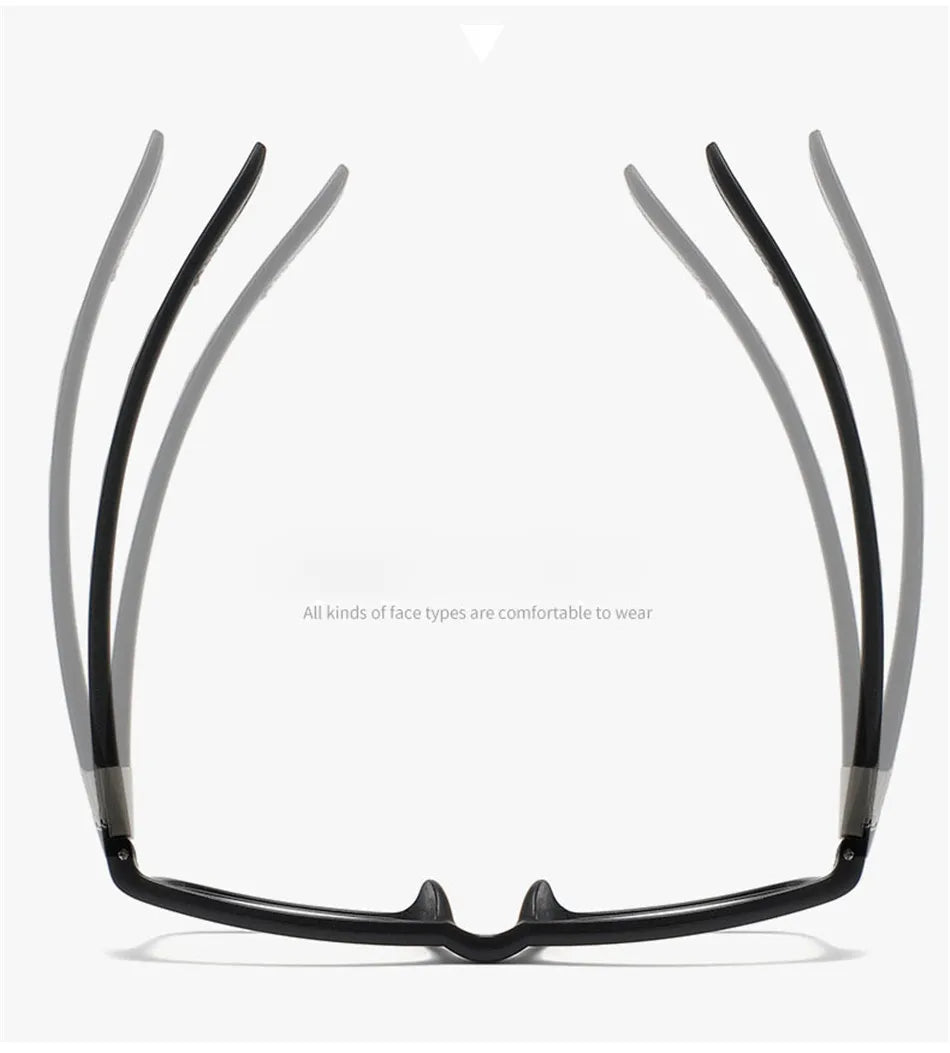 Reading Glasses For Men Women Sports Anti-blue Light Reading Eyewear Black Red TR90 Frame Presbyopia Eyeglasses +100 to+400