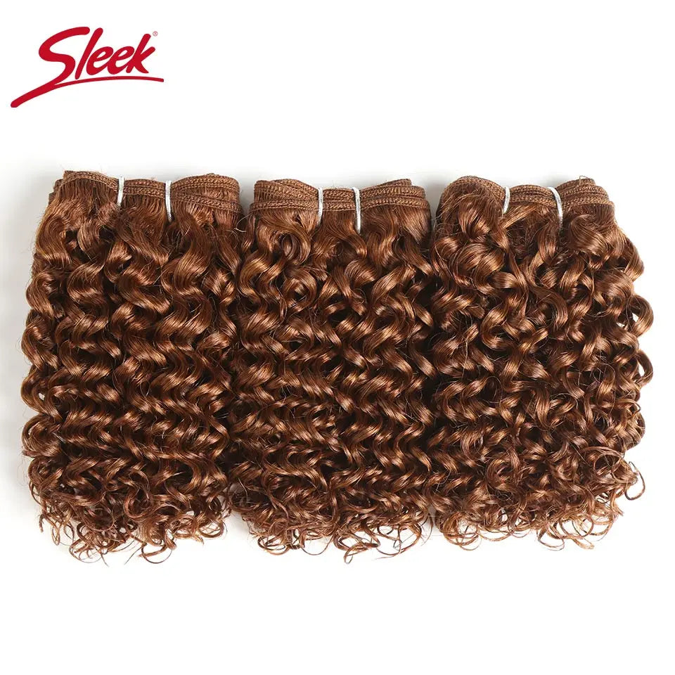 Sleek Indian Jerry Curly P1B/30# P4/30# Human Hair Double Drawn Red 99J Brown 2# Burg# 30# Remy Bundles Hair Extension 3Pcs Lot