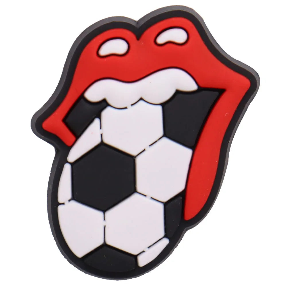 1-9PCS Sport Love Badminton Maniac PVC Shoe Charms For Clogs Pins Fit Wristbands Garden Shoes Button Decorations Kid Gift