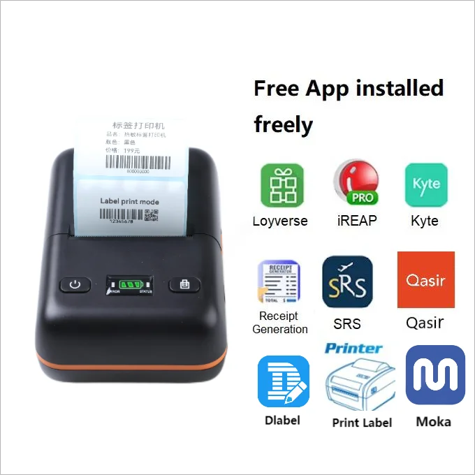 Portable Handheld Label Maker 58mm Warehouse Storage Shelf Label Shipping Package Label Sticker Printer