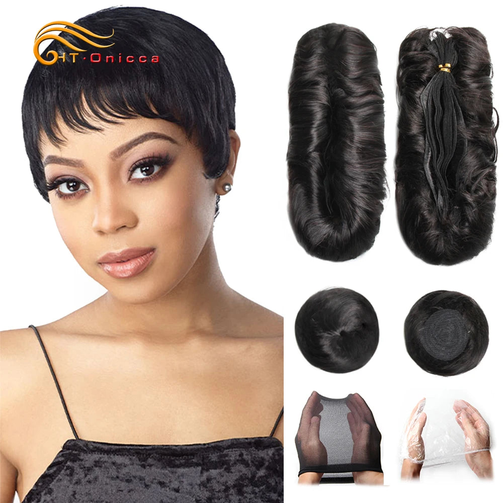 Brown Short Human Hair Bundles Raw Indian Curly Bundles 1B 99J 30 4 Colored 100% Remy Human Hair Extensions 3 4 5 Inches