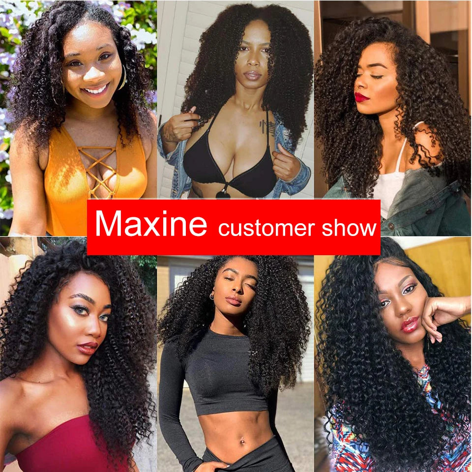 Kinky Curly Clip in Hair Extension Maxine 3C 4A Afro Kinky Curly Clip in Human Hair Extensions Women 120g/set clip-in Full Head