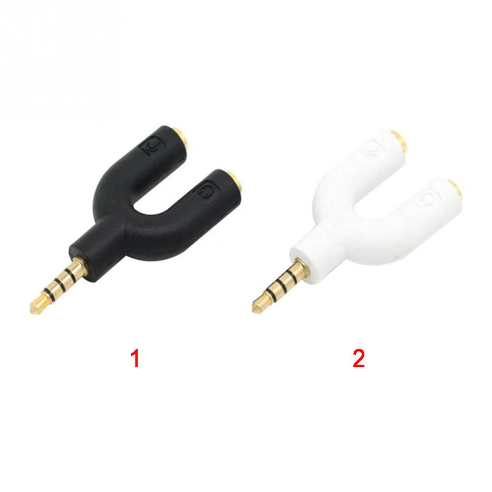 3,5mm Stereo Y Splitter Audio Stecker auf 2 Weibliche Mic Headset Jack Stecker Adapter Neu