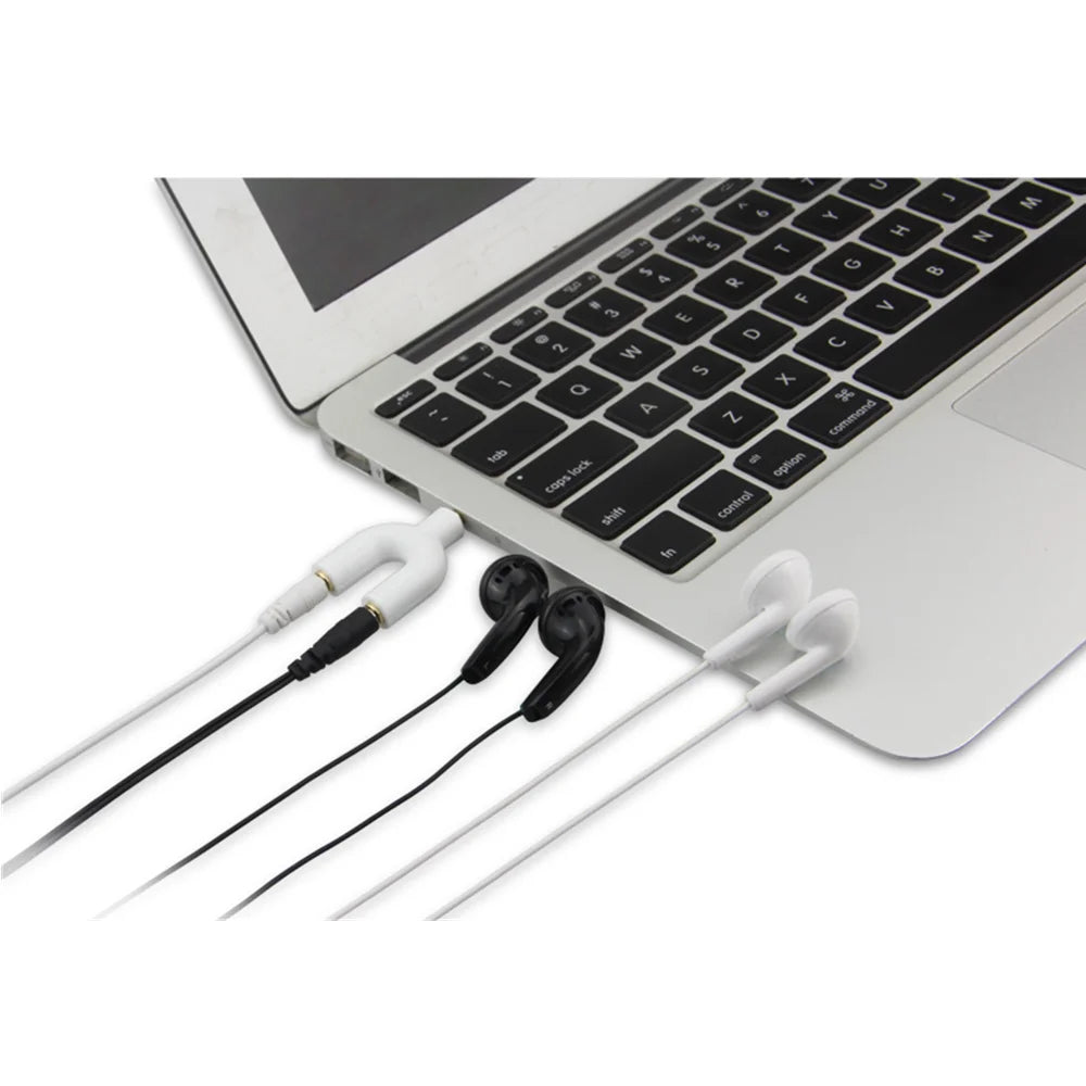 3,5mm Stereo Y Splitter Audio Stecker auf 2 Weibliche Mic Headset Jack Stecker Adapter Neu