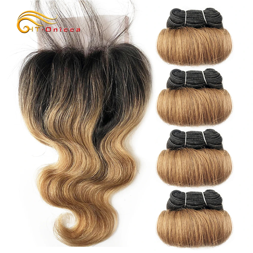 Body Wave Bundles With Closure Brazilian Hair Weave Bundles 13x4 Lace Frontal With Bundles Remy Human Hair Extensions